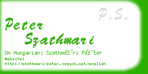 peter szathmari business card